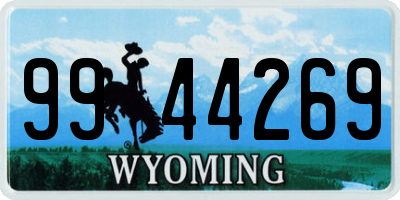 WY license plate 9944269