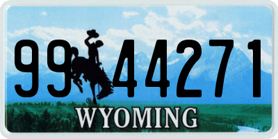 WY license plate 9944271
