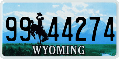 WY license plate 9944274
