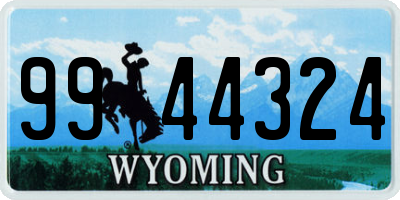 WY license plate 9944324