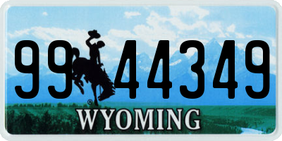 WY license plate 9944349