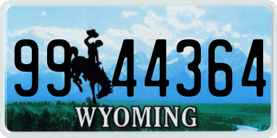 WY license plate 9944364