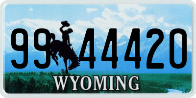 WY license plate 9944420