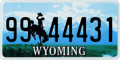 WY license plate 9944431