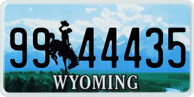 WY license plate 9944435