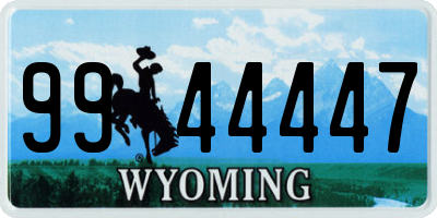 WY license plate 9944447
