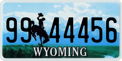 WY license plate 9944456