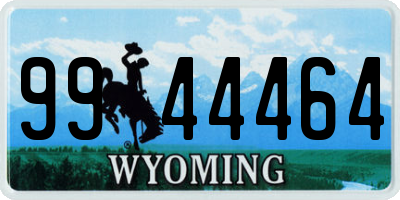 WY license plate 9944464