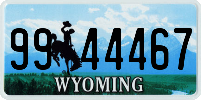 WY license plate 9944467
