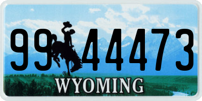 WY license plate 9944473