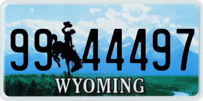 WY license plate 9944497