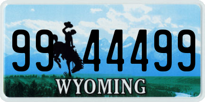 WY license plate 9944499