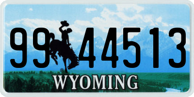 WY license plate 9944513