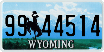 WY license plate 9944514