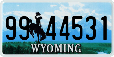 WY license plate 9944531