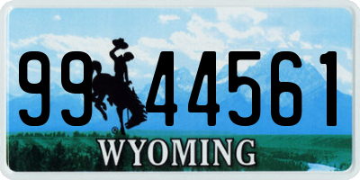 WY license plate 9944561