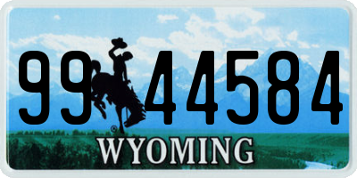 WY license plate 9944584
