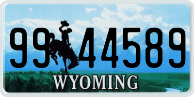 WY license plate 9944589