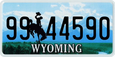 WY license plate 9944590