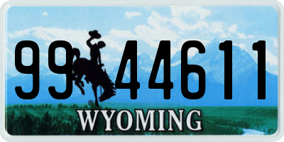 WY license plate 9944611