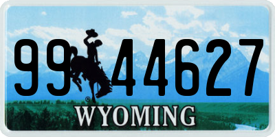 WY license plate 9944627