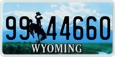 WY license plate 9944660