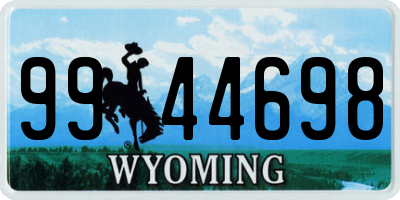 WY license plate 9944698