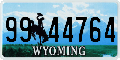 WY license plate 9944764