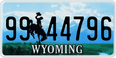 WY license plate 9944796