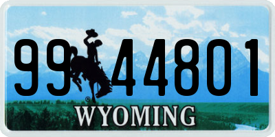 WY license plate 9944801