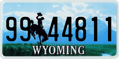 WY license plate 9944811