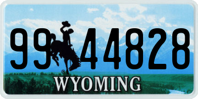 WY license plate 9944828
