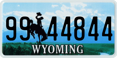 WY license plate 9944844