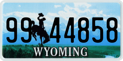 WY license plate 9944858