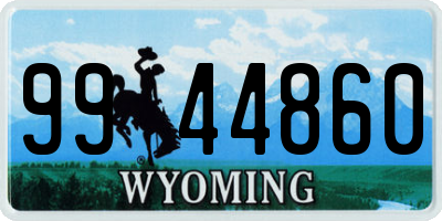 WY license plate 9944860