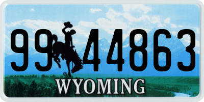WY license plate 9944863