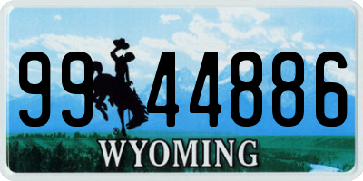 WY license plate 9944886