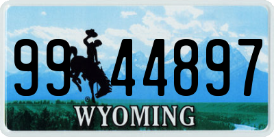 WY license plate 9944897