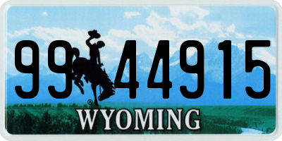 WY license plate 9944915