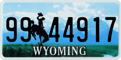 WY license plate 9944917