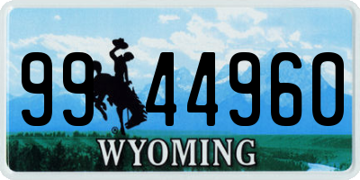 WY license plate 9944960