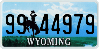 WY license plate 9944979