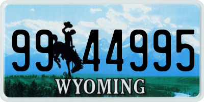 WY license plate 9944995