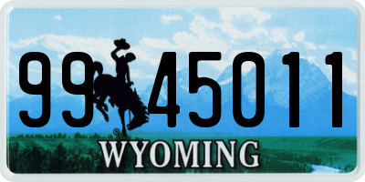 WY license plate 9945011
