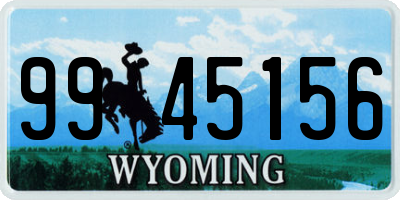 WY license plate 9945156