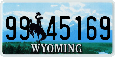 WY license plate 9945169