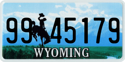 WY license plate 9945179