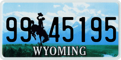 WY license plate 9945195