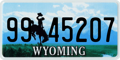 WY license plate 9945207