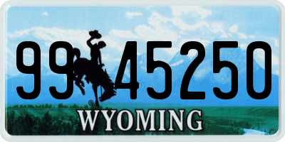 WY license plate 9945250